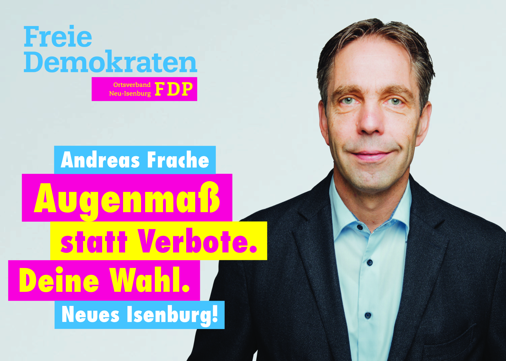 Andreas Frache, Listenplatz 5. zur Kommunalwahl am 14. März 2021 in Neu-Isenburg.