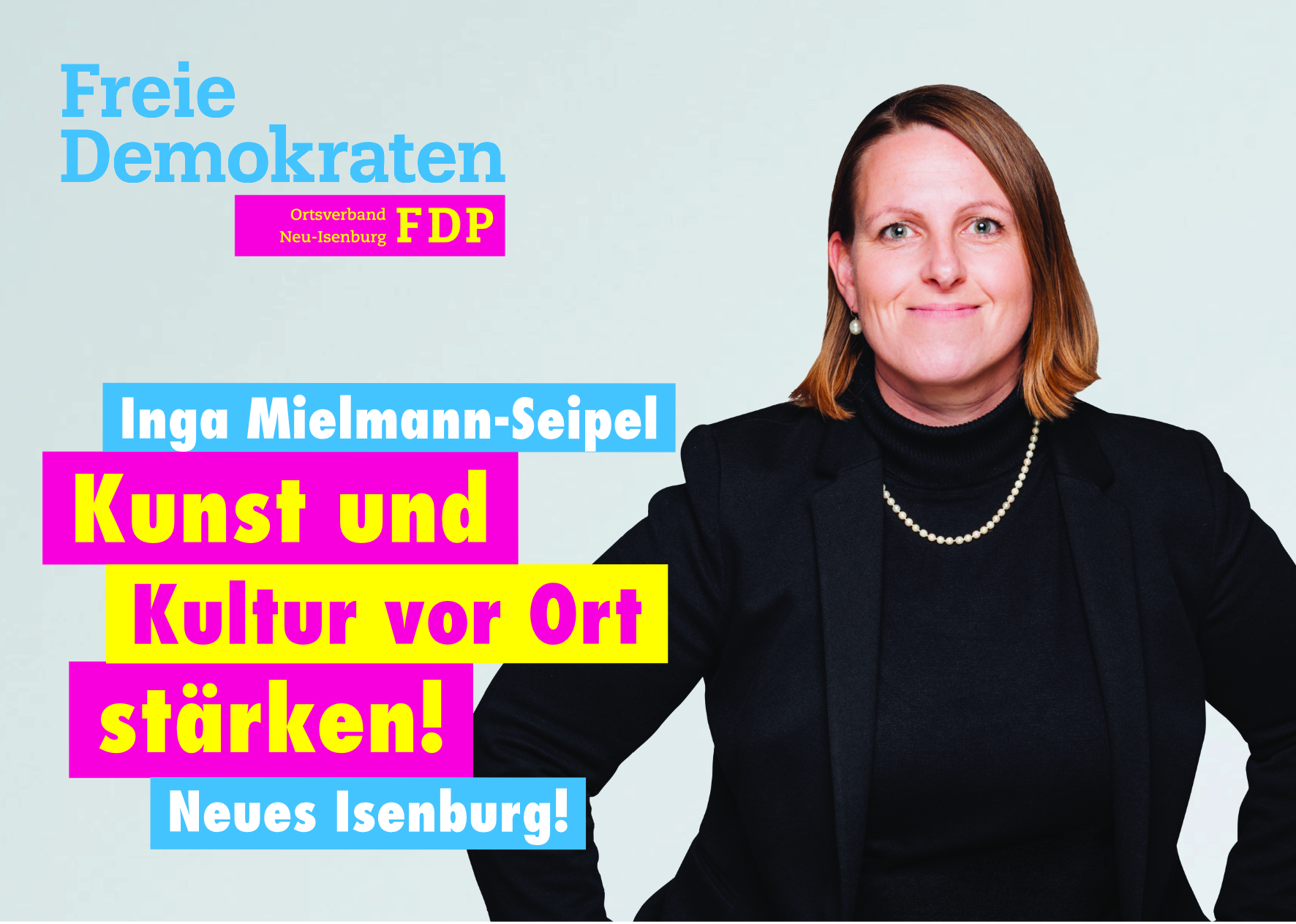 Inga Mielmann-Seipel, Listenplatz 10. zur Kommunalwahl am 14. März 2021 in Neu-Isenburg.