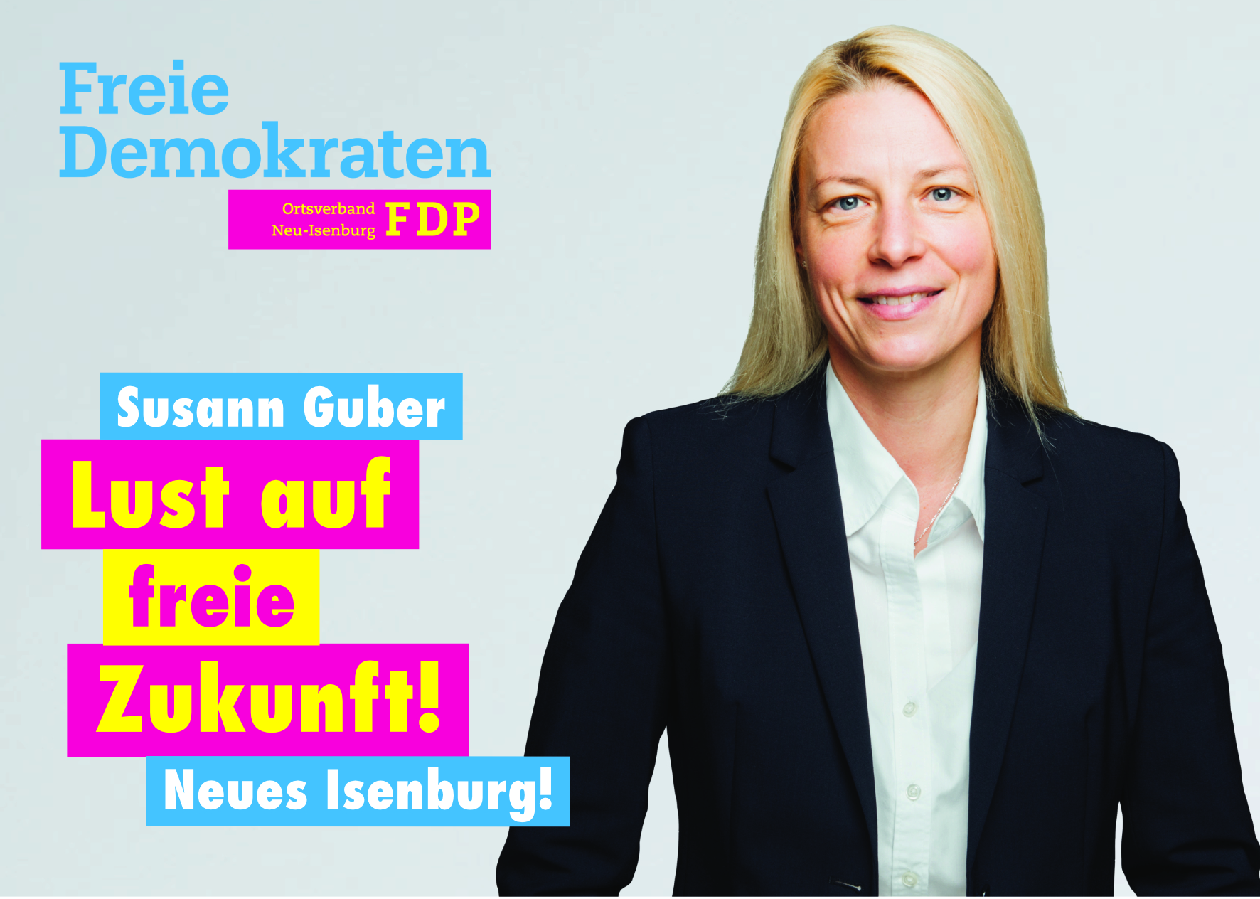 Susann Guber, Listenplatz 7. zur Kommunalwahl am 14. März 2021 in Neu-Isenburg.